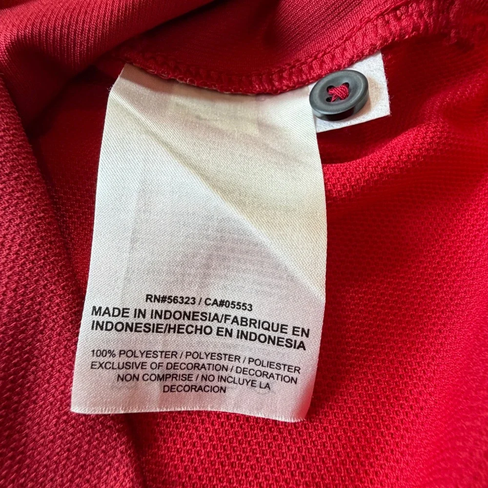 Nike Arizona Cardinals NFL Dri-FIT Training Polo Shirt Mens Medium Red Short Slv